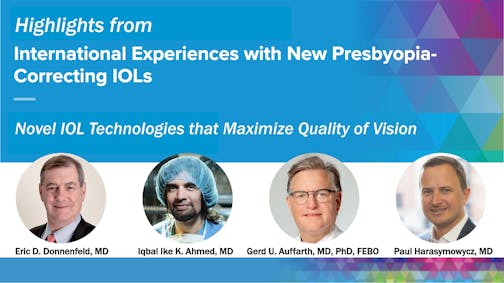 Novel IOL Technologies that Maximize Quality of Vision