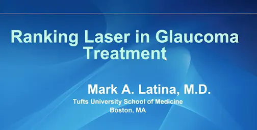 Where to Rank Laser in Glaucoma Treatment