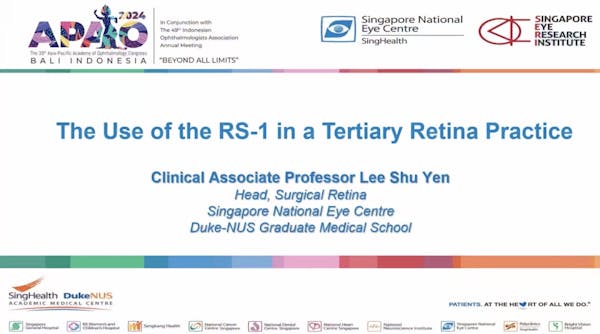 The Use of the RS-1 in a Tertiary Retina Practice thumbnail