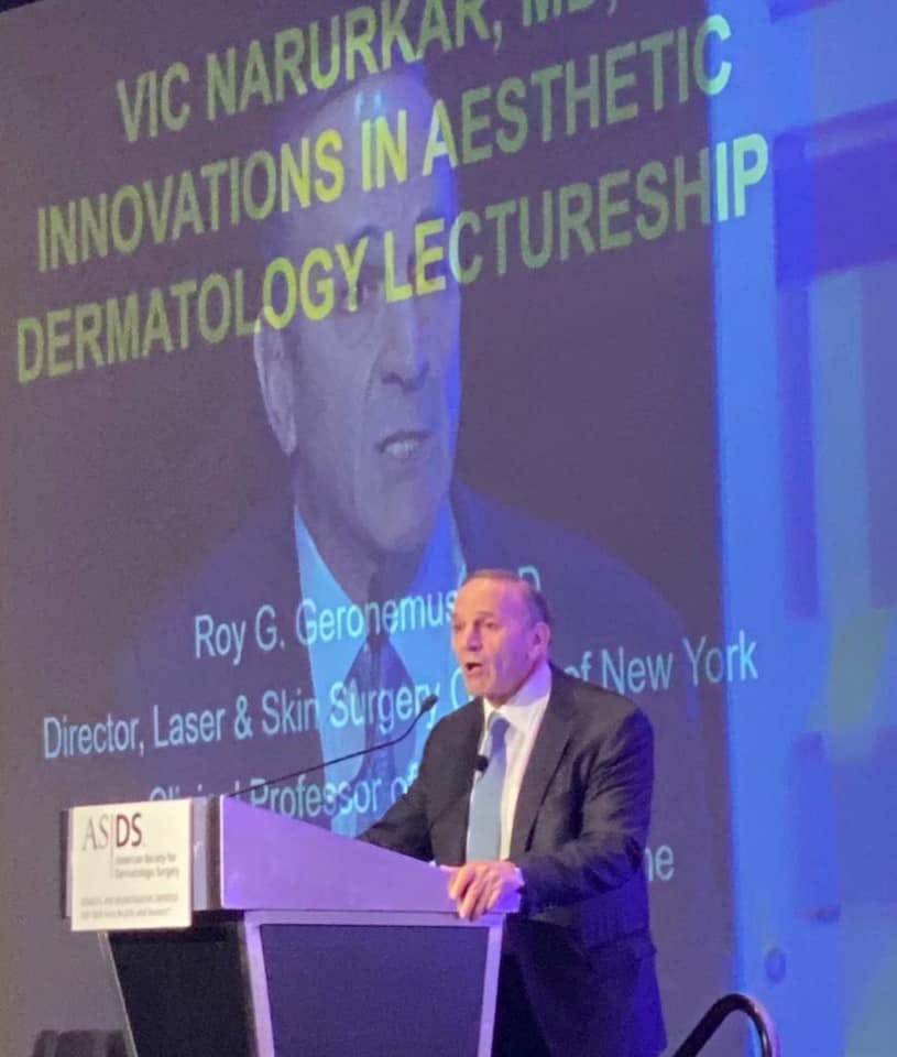 Dr Roy Geronemus Awarded The Inaugural Vic Narurkar Md Innovations In Aesthetic Dermatology Lectureship Award Practical Dermatology