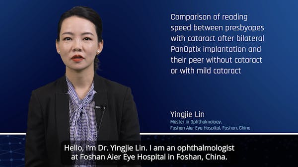 Reading Speeds of Presbyopes Following Bilateral PanOptix Implantation Versus 
Mild to No Cataract thumbnail