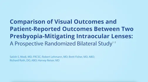 Comparing Outcomes Between Two Presbyopia-Mitigating IOLs