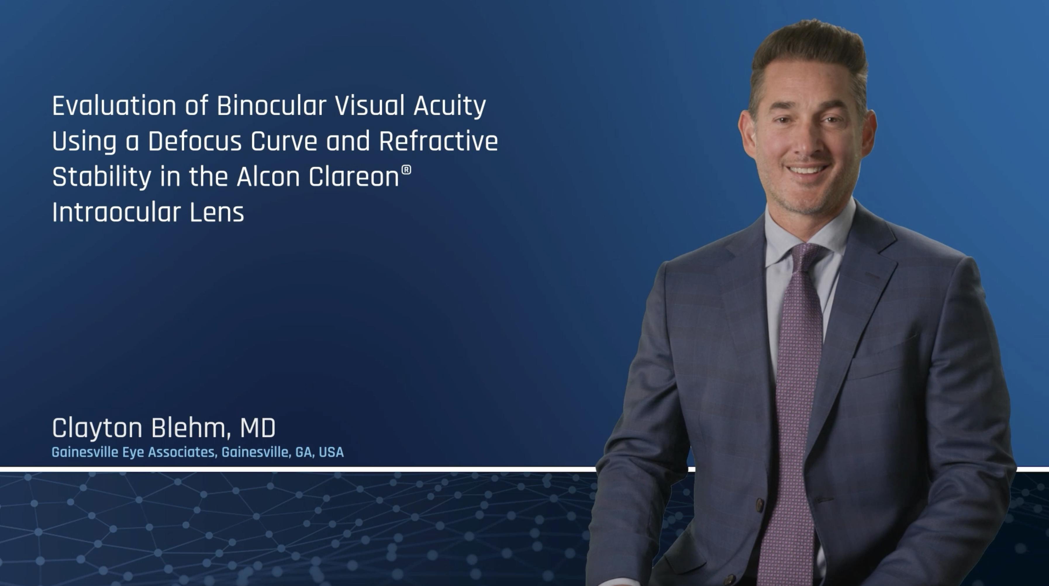 Evaluation of Binocular Visual Acuity, Defocus Curve and Refractive Stability with Clareon Monofocal IOL