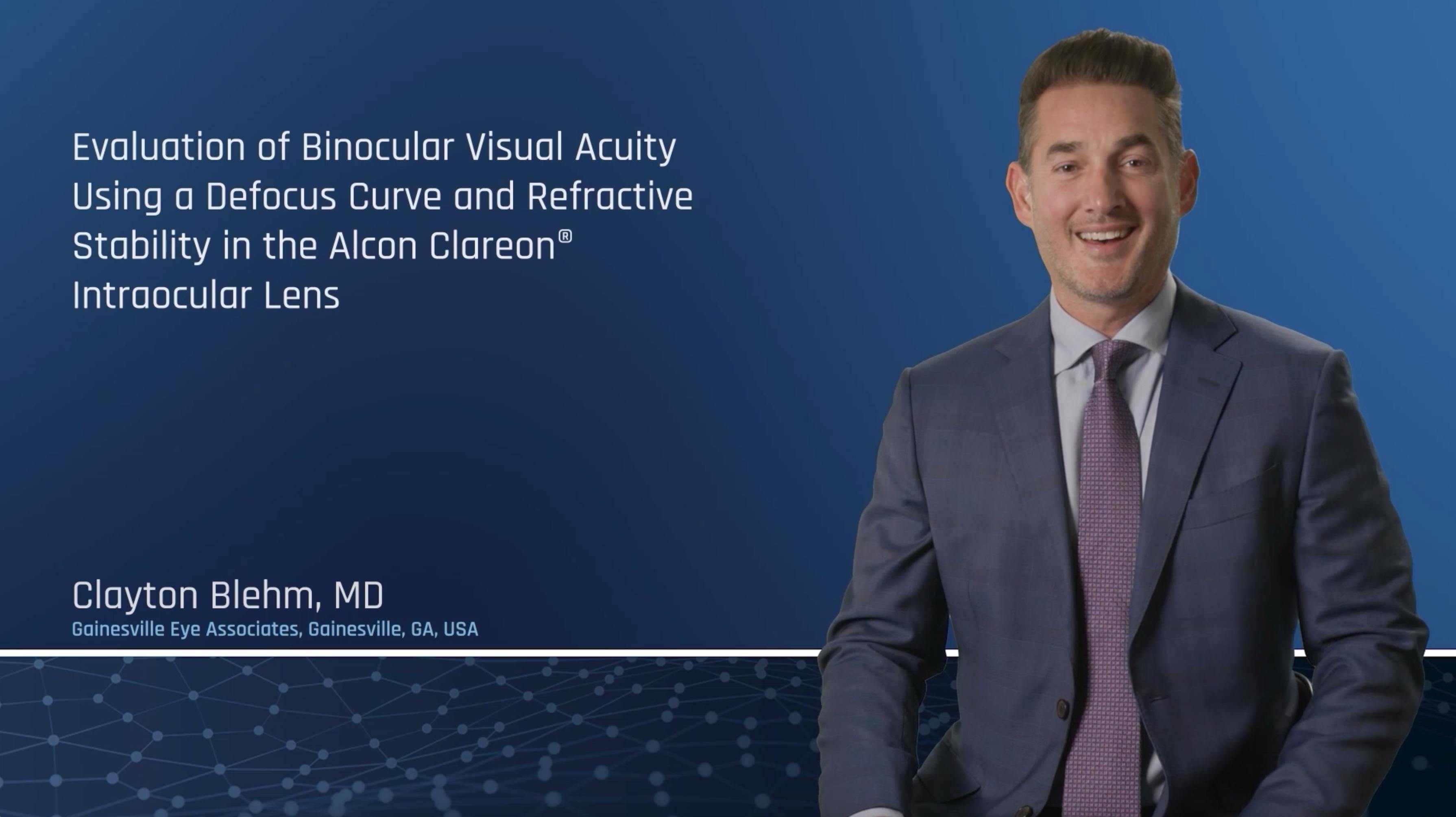 Evaluation of Binocular Visual Acuity Using a Defocus Curve and Refractive Stability in the Alcon Clareon Intraocular Lens