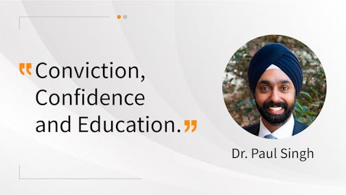 Dr. Paul Singh shares how he talks to his patients about laser as a first-line therapy.