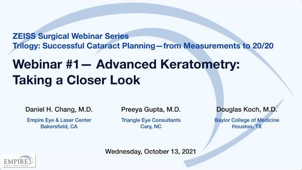 Biometry Series Webinar 1 – Advanced Keratometry: Taking a Closer Look thumbnail