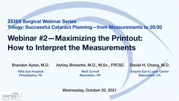 Biometry Series Webinar 2 – Maximizing the Printout: How to Interpret the Measurements thumbnail