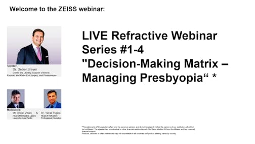 Decision-Making Matrix: Managing Presbyopia