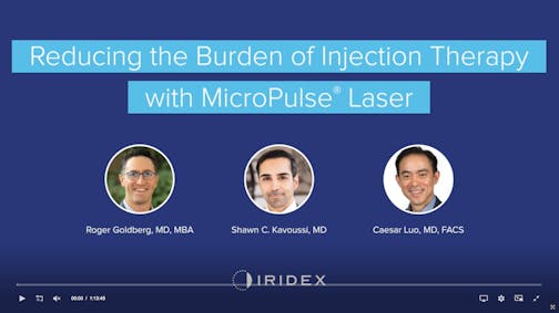 Reducing the Burden of Injection Therapy with MicroPulse Laser