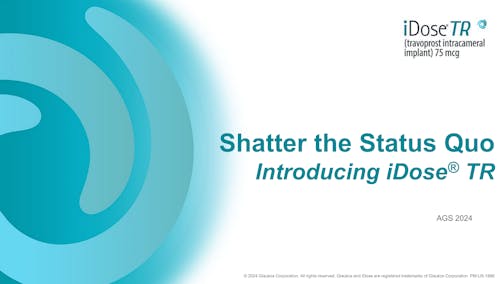 Shatter the Status Quo: Introducing iDose® TR