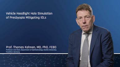 Vehicle Headlight Halo Simulation of Presbyopia Correcting IOLs