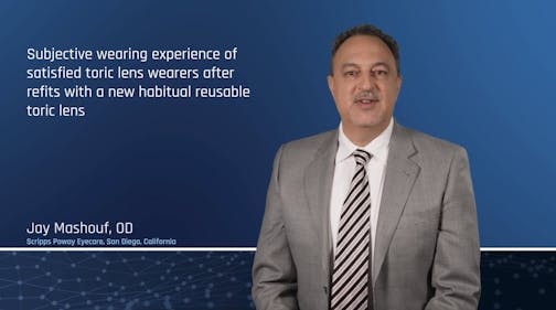 Subjective Wearing Experience of Satisfied Toric Lens Wearers After Refits With a New Habitual Reusable Toric Lens