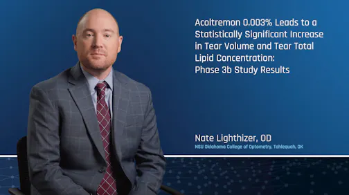 Acoltremon 0.003% Leads To A Statistically Significant Increase In Tear Volume And Tear Total Lipid Concentration: Ph3b Study Results