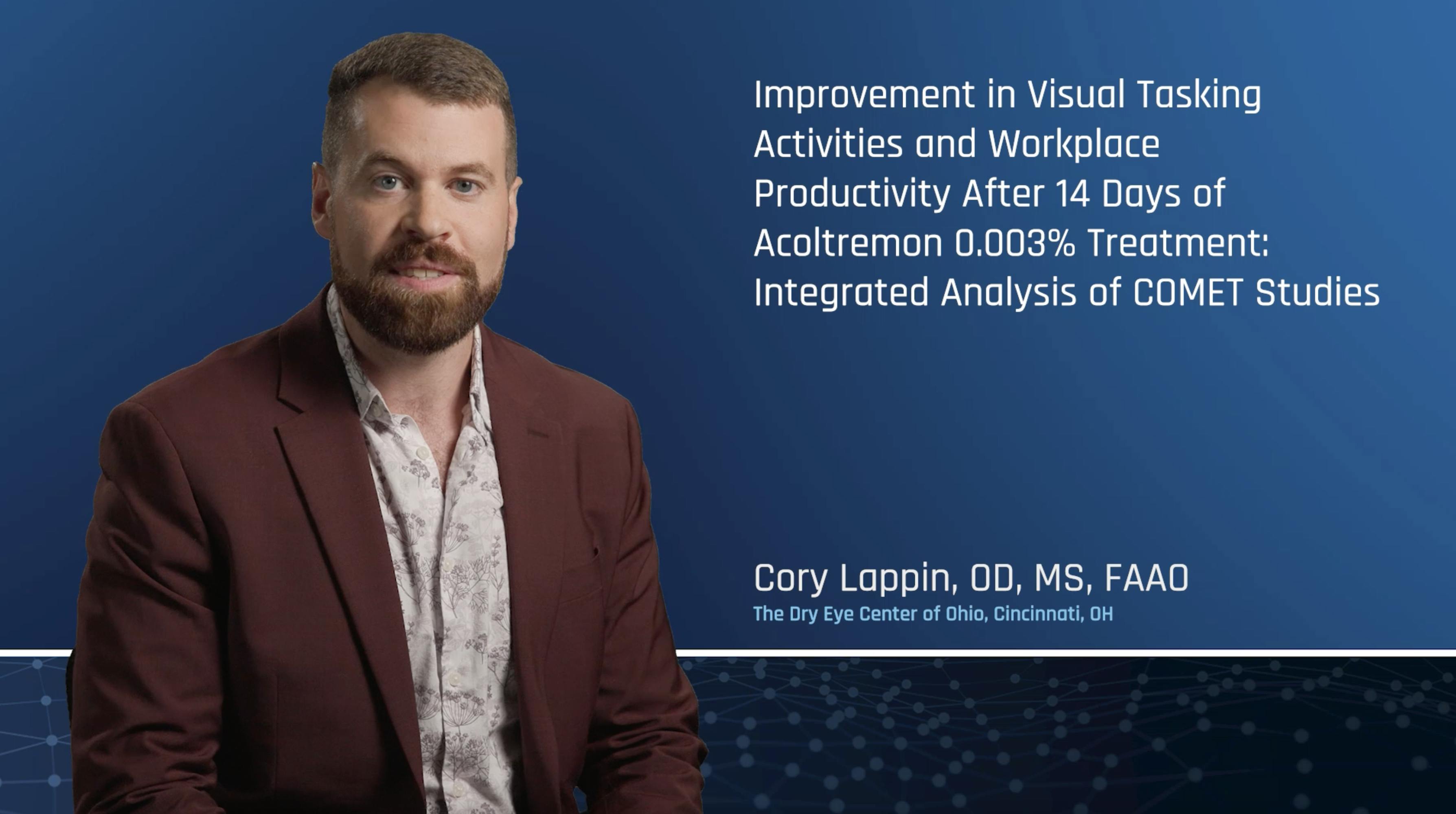 Improvement On Visual Tasking Activities And Workplace Productivity After 14 Days Of Acoltremon 0.003% Treatment: Integrated Analysis Of COMET Studies