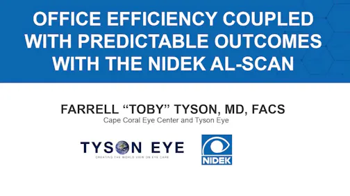 Office Efficiency Coupled with Predictable Outcomes with the NIDEK AL-Scan